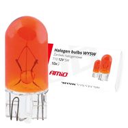 Halogen bulbs WY5W T10 5W W2.1x9.5d AMBER 12V 10szt., AMiO