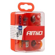 Halogen bulbs & fuses set 8 pcs H4, AMiO