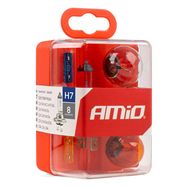 Halogen bulbs & fuses set 8 pcs H7, AMiO