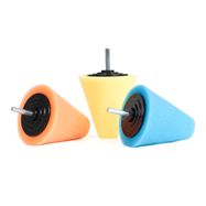 Cone shaped Polishing sponge for Automotive Car Wheels 3 pcs, AMiO