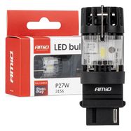 LED bulb LumiTec 3156 P27W 12V FULL CANBUS white 1 pc AMIO-04690, AMiO