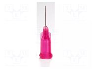 Needle: steel; 0.5"; Size: 25; straight; Mounting: Luer Lock METCAL