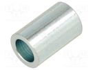 Spacer sleeve; 25mm; cylindrical; steel; zinc; Out.diam: 16mm DREMEC