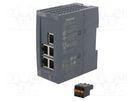 Switch Ethernet; unmanaged; Number of ports: 5; 24VDC; RJ45; IP20 SIEMENS