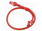 Patch cord; S/FTP; 6; stranded; Cu; LSZH; red; 0.5m; 27AWG HELUKABEL