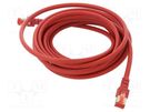 Patch cord; S/FTP; 6; stranded; Cu; LSZH; red; 5m; 27AWG HELUKABEL