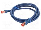 Patch cord; S/FTP; 6; stranded; Cu; LSZH; blue; 2m; 27AWG HELUKABEL
