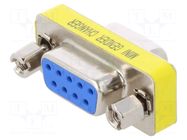 Transition: adapter; D-Sub 9pin female,both sides CONNFLY