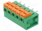 PCB terminal block; straight; 5.08mm; ways: 5; on PCBs; terminal AMPHENOL ANYTEK