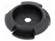 Grommet; Ømount.hole: 12.7mm; Øhole: 9.65mm; rubber; black KEYSTONE