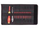 Kit: screwdrivers; insulated; 1kVAC; SoftFinish® electric; 16pcs. WIHA