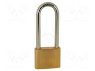 Padlock; shackle; brass; Protection: medium (level 6); A: 50mm KASP