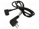 Cable; 3x0.75mm2; CEE 7/7 (E/F) plug angled,IEC C13 female 90° AKYGA