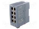 Switch Ethernet; unmanaged; Number of ports: 8; 24VDC; RJ45; IP20 SIEMENS