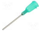 Needle: steel; 1"; Size: 18; straight; Mounting: Luer Lock METCAL