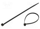Cable tie; L: 140mm; W: 3.6mm; polyamide; 180N; black; Ømax: 33mm BM GROUP
