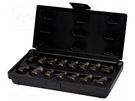 Kit: screw extractor; for unscrewing damaged screws; 15pcs. IRIMO