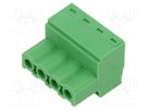 Pluggable terminal block; 5mm; straight; plug; female; for cable PHOENIX CONTACT