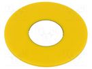 Description label; 61; 43mm; Body: yellow; plastic EAO