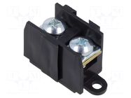 Connector: terminal block; 57A; screw terminal; black; 10mm2 PAWBOL
