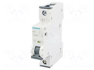 Circuit breaker; 230/400VAC; Inom: 32A; Poles: 1; Charact: C; 10kA SIEMENS