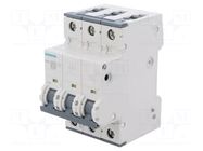 Circuit breaker; 230/400VAC; Inom: 25A; Poles: 3; Charact: B; 6kA SIEMENS