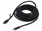 Cable; HDMI 2.0; HDMI plug,both sides; PVC; Len: 10m; black; 26AWG VENTION