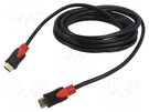 Cable; HDMI 2.0; HDMI plug,both sides; Len: 5m; black; 30AWG SAVIO