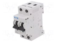 Circuit breaker; 230/400VAC; Inom: 10A; Poles: 2; Charact: K; 15kA EATON ELECTRIC