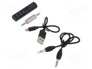 FM transmitter; black; 15m; Bluetooth: 5.0; Charge time: 1h SAVIO