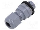 Cable gland; M16; IP68; polyamide; grey; push-in; Entrelec TE Connectivity