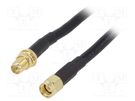 Cable; 50Ω; 1m; RP-SMA male,RP-SMA female; black; straight ONTECK