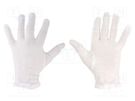 Protective gloves; ESD; L; Features: Breathable fabric; cotton ELME