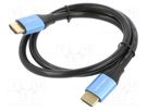 Cable; HDCP 2.2,HDMI 2.0; HDMI plug,both sides; PVC; Len: 0.75m VENTION