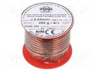 Coil wire; double coated enamelled; 2.6mm; 0.2kg; -65÷200°C INDEL