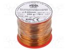 Coil wire; double coated enamelled; 0.6mm; 0.2kg; -65÷200°C INDEL