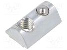 Nut; for profiles; Width of the groove: 5mm; steel; zinc; T-slot FATH