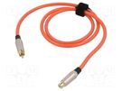 Cable; RCA socket,RCA plug; 1m; Plating: gold-plated; orange TASKER