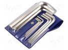 Wrenches set; hex key; steel; 10pcs. IRIMO