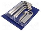 Wrenches set; hex key; steel; 13pcs. IRIMO
