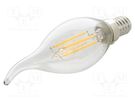 LED lamp; warm white; E14; 230VAC; 470lm; 4.5W; 270°; 2700K TOSHIBA LED LIGHTING
