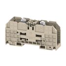 Stud terminal, Threaded stud connection, 35 mm², 1000 V, 125 A, Number of connections: 2, M 6, TS 35, dark beige Weidmuller