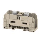 Stud terminal, Threaded stud connection, 120 mm², 1000 V, 269 A, Number of connections: 2, M 10, TS 35, dark beige Weidmuller