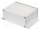 Enclosure: with panel; with fixing lugs; Filotec; X: 105mm; Y: 80mm BOPLA