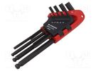 Wrenches set; hex key; Kit: plastic opened holder for hex keys FACOM