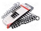Wrenches set; combination spanner,with ratchet; 12pcs. WIHA