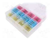 Kit: butt splices; insulated; soldering,crimped; for cable YATO