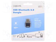 BT adapter; USB A plug; USB; chipset RTL8761B; 3Mbps; 10m LOGILINK