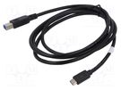 Cable; Power Delivery (PD),USB 3.1; USB B plug,USB C plug; 1.8m DIGITUS