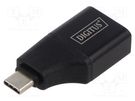 Adapter; HDMI socket,USB C plug; gold-plated; black DIGITUS
